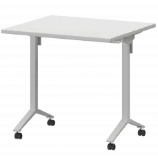 Стол мобильный складной МБ25-80.70 Белый/Белый 800x700x750 Моби