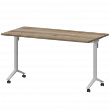 Стол мобильный складной МБ25-140.70 Дуб сафари/Белый 1400x700x750 Моби