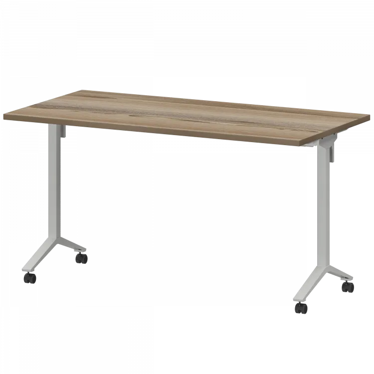 Стол мобильный складной МБ25-140.70 Дуб сафари/Белый 1400x700x750 Моби
