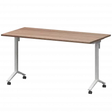 Стол мобильный складной МБ22-140.70 Темный шимо/Белый 1400x700x750 Моби