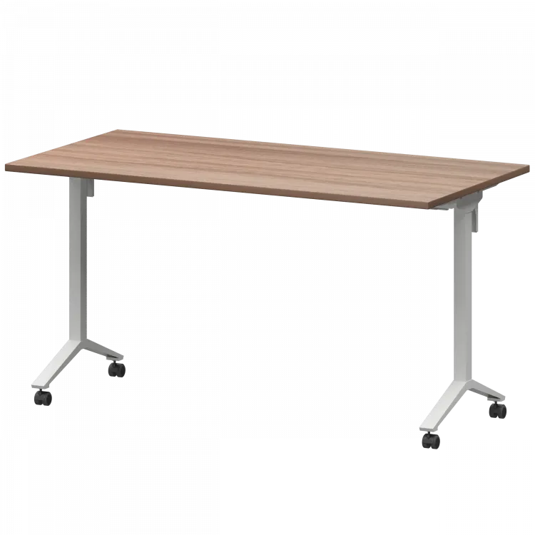 Стол мобильный складной МБ22-140.70 Темный шимо/Белый 1400x700x750 Моби