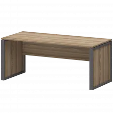 Стол руководителя НТМ-180-КМК Дуб сафари/Антрацит 1800x800x750 Аргентум-М