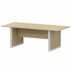 Стол для заседаний НТМ-200.90 Баттл Рок/Белый 2000x900x750 Аргентум-М
