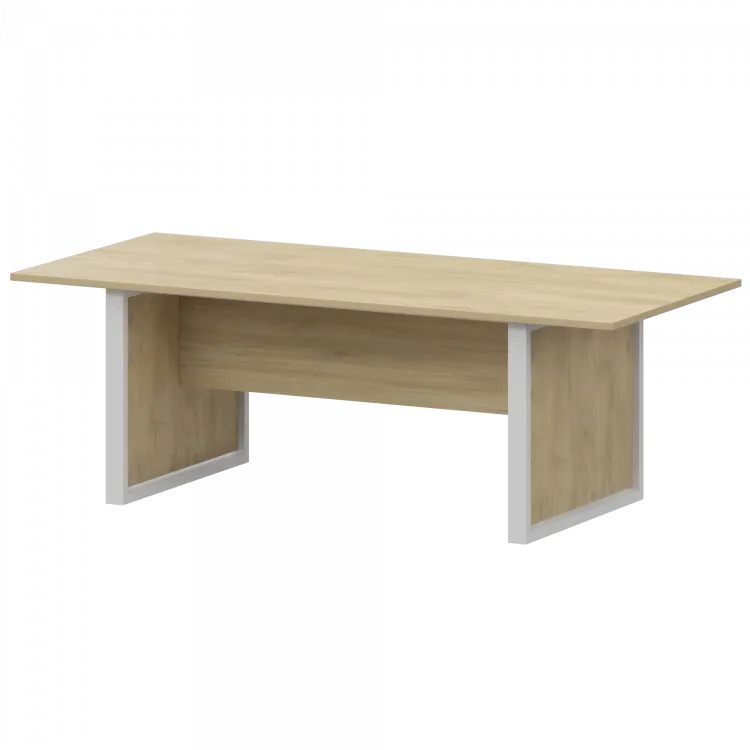 Стол для заседаний НТМ-200.90 Баттл Рок/Белый 2000x900x750 Аргентум-М