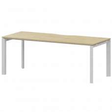 Стол на металлокаркасе НТМП.П-180 Баттл Рок/Белый 1800x730x750 Аргентум-МП