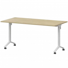 Стол мобильный складной МБ25-140.70 Баттл Рок/Белый 1400x700x750 Моби