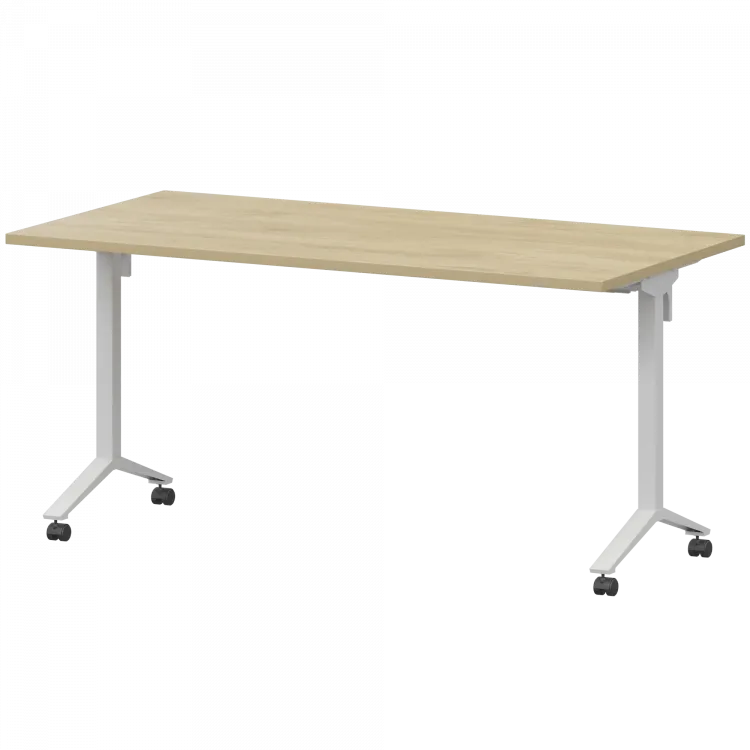 Стол мобильный складной МБ25-140.70 Баттл Рок/Белый 1400x700x750 Моби