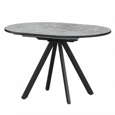 Стол раздвижной Байкал Мини Байкал 800+300 (Н-3777) Фаерстоун/Черный муар 800x800x750 Обеденные столы в пластике