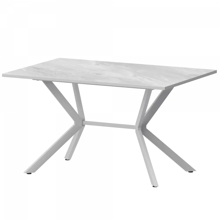 Стол нераздвижной Сириус Лавант/Белый муар 1200x800x750 Обеденные столы в пластике