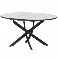 Стол раздвижной Геометрия 2 Геометрия 2 1000+300 (Н-3783) Лофт/Черный муар 1000x1000x750 Обеденные столы в пластике