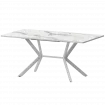 Стол раздвижной Сириус Сириус 1200+300 R20 (Н-3831) Мрамор Белый/Белый муар 1200x800x750 Обеденные столы в пластике
