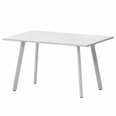 Стол нераздвижной Альфа Альфа 1200 (Н-3815) Азул/Белый муар 1200x800x750 Обеденные столы в пластике