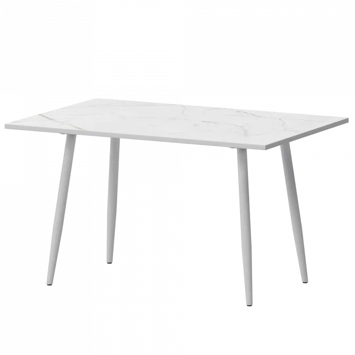 Стол нераздвижной Бетта Бетта 1200 Азул/Белый муар 1200x800x750 Обеденные столы в пластике