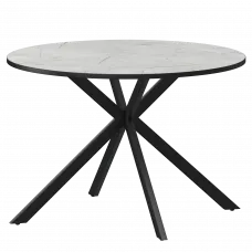 Стол нераздвижной Грань Грань 900 (Н-3824) Серый Каспий/Черный муар 900x900x750 Обеденные столы в пластике