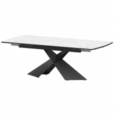 Стол раздвижной Модерн Модерн 1400х945+300 (Н-3833) Азул/Черный муар 1400x945x750 Обеденные столы в пластике