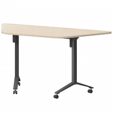 Стол мобильный складной трапециевидный МБ22-127.58Т Бук/Антрацит 1278x585x750 Моби