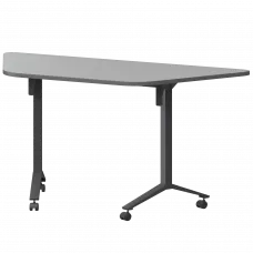 Стол мобильный складной трапециевидный МБ22-127.58Т Серый/Антрацит 1278x585x750 Моби