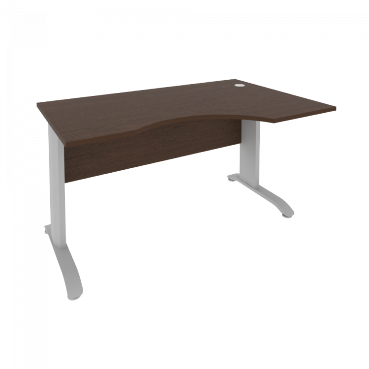 Riva Metal-L Стол криволинейный правый ПЛ.СА-2 (R) Венге Цаво/Металл Серый 1400*900*750