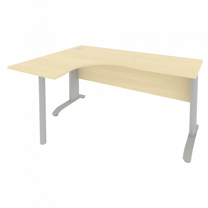 Riva Metal-L Стол криволинейный левый ПЛ.СА-4 (L) Клен/Металл Серый 1600*1200*750