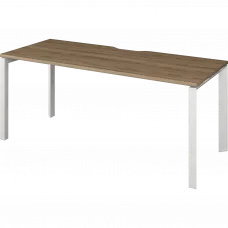 Стол на металлокаркасе НТМП.П-180 Дуб сафари/Белый 1800x730x750 Аргентум-МП