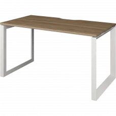 Стол на металлокаркасе НТМП.О-140 Дуб сафари/Белый 1400x730x750 Аргентум-МП