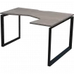 Стол эргономичный правый на металлокаркасе НТМП.О-040.ПР Лиственница/Антрацит 1400x1000x750 Аргентум-МП