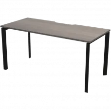 Стол на металлокаркасе НТМП.П-140 Лиственница/Антрацит 1400x730x750 Аргентум-МП