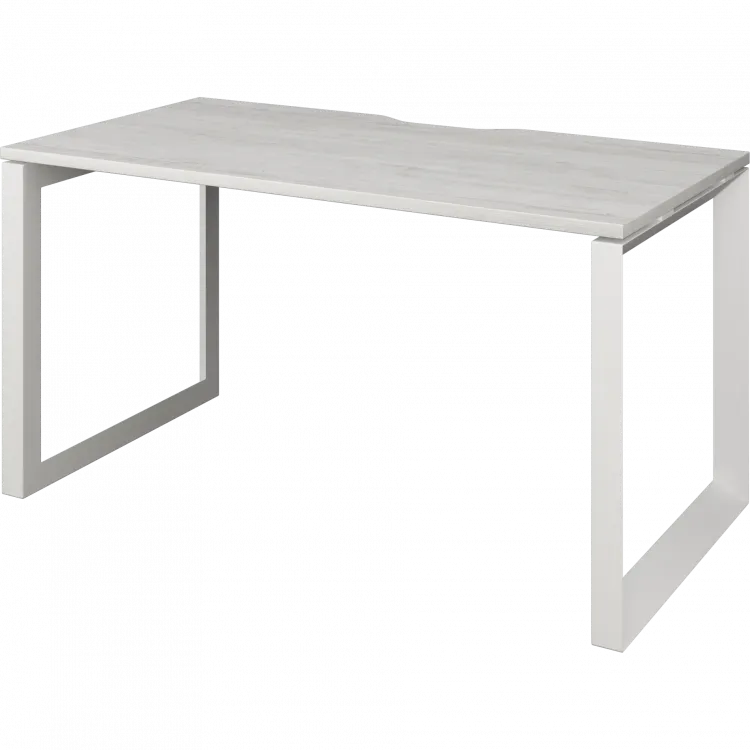 Стол на металлокаркасе НТМП.О-120 Сосна винтер/Белый 1200x730x750 Аргентум-МП