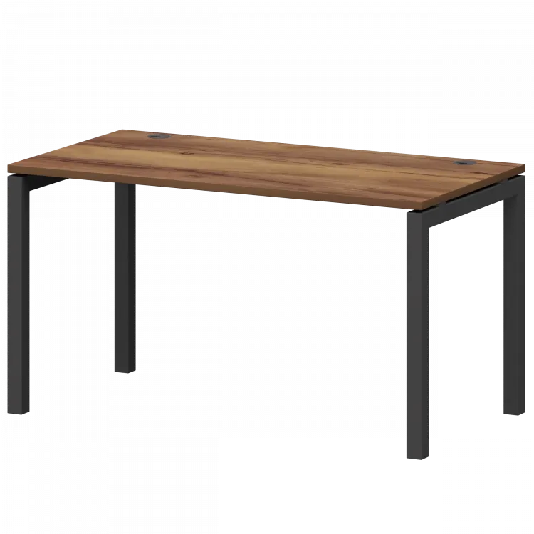 Стол на металлокаркасе СМС25-П-16К.73.Пр50 Таксония/Антрацит 1600x730x750 Смарт