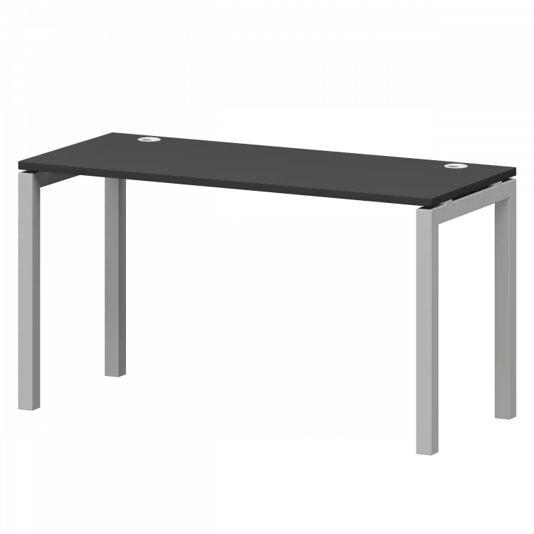 Стол на металлокаркасе СМС25-П-16К.60.Пр50 Графит/Белый 1600x600x750 Смарт