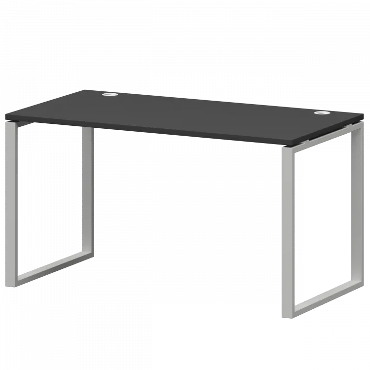 Стол на металлокаркасе СМС25-О-18К.73.Пр25 Графит/Белый 1800x730x750 Смарт