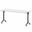 Стол мобильный складной радиусный МБ22-160.70Р Белый/Антрацит 1600x700x750 Моби