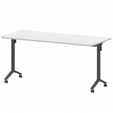 Стол мобильный складной радиусный МБ22-160.70Р Белый/Антрацит 1600x700x750 Моби