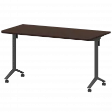 Стол мобильный складной радиусный МБ22-140.70Р Дуб венге/Антрацит 1400x700x750 Моби