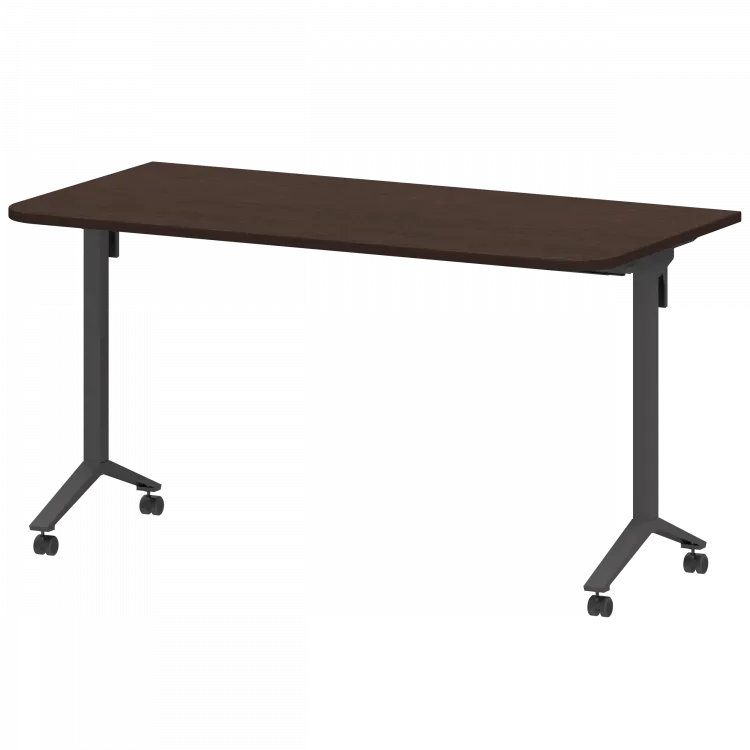 Стол мобильный складной радиусный МБ22-140.70Р Дуб венге/Антрацит 1400x700x750 Моби