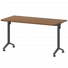 Стол мобильный складной радиусный МБ22-140.70Р Орех/Антрацит 1400x700x750 Моби