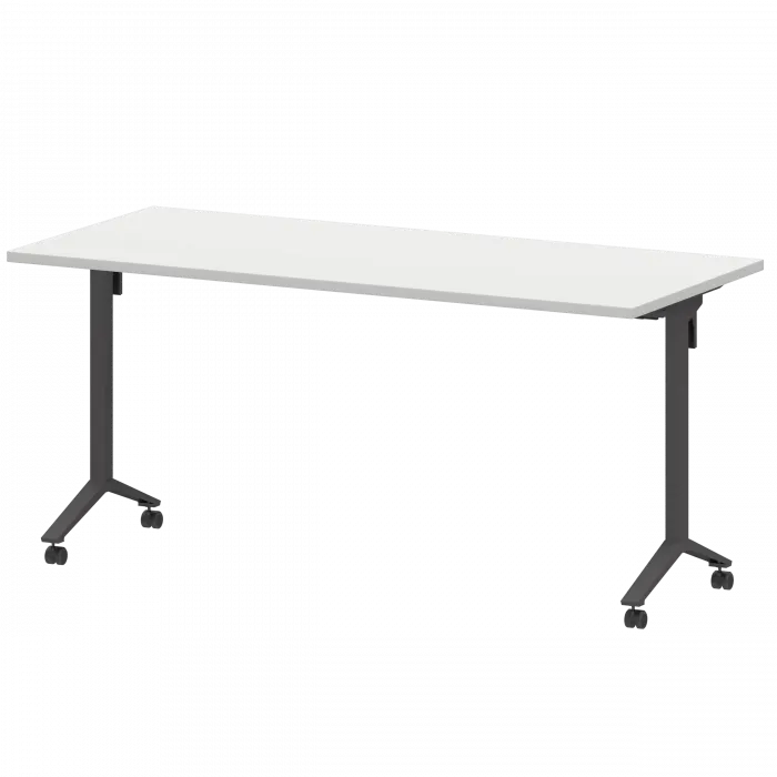 Стол мобильный складной МБ25-160.70 Белый/Антрацит 1600x700x750 Моби