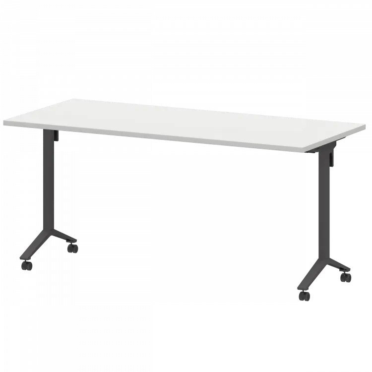 Стол мобильный складной МБ25-160.70 Белый/Антрацит 1600x700x750 Моби