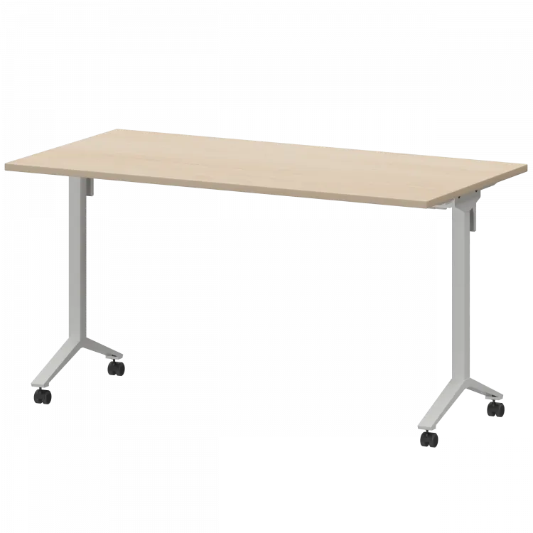 Стол мобильный складной МБ22-140.70 Бук/Белый 1400x700x750 Моби