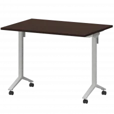 Стол мобильный складной МБ22-100.70 Дуб венге/Белый 1000x700x750 Моби