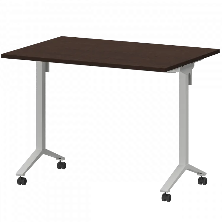 Стол мобильный складной МБ22-100.70 Дуб венге/Белый 1000x700x750 Моби