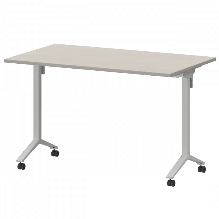 Стол мобильный складной МБ22-120.70 Ясень шимо/Белый 1200x700x750 Моби