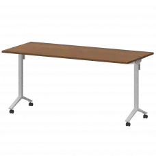 Стол мобильный складной МБ22-160.70 Орех/Белый 1600x700x750 Моби