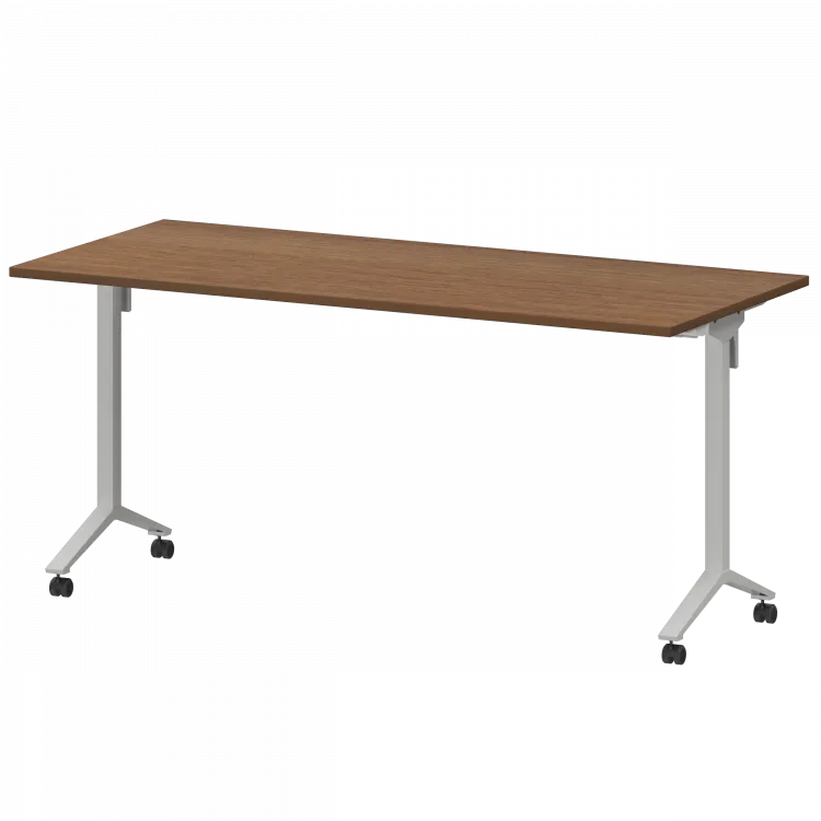 Стол мобильный складной МБ22-160.70 Орех/Белый 1600x700x750 Моби