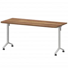 Стол мобильный складной радиусный МБ25-160.70Р Таксония/Белый 1600x700x750 Моби