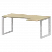 Стол эргономичный правый на металлокаркасе НТМП.О-060.ПР Баттл Рок/Белый 1600x1000x750 Аргентум-МП