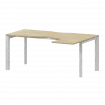 Стол эргономичный правый на металлокаркасе НТМП.П-060.ПР Баттл Рок/Белый 1600x1000x750 Аргентум-МП