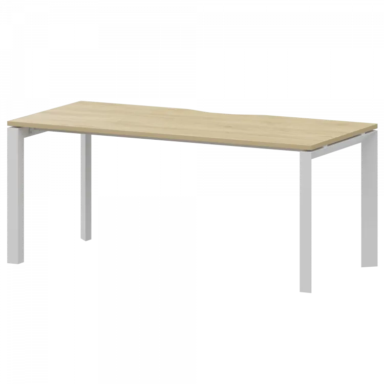 Стол на металлокаркасе НТМП.П-160 Баттл Рок/Белый 1600x730x750 Аргентум-МП