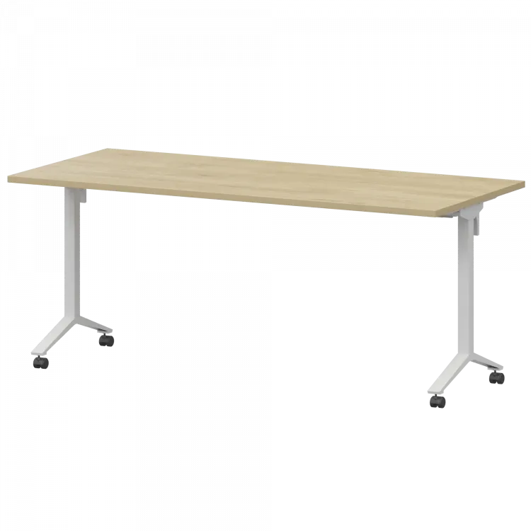 Стол мобильный складной МБ25-160.70 Баттл Рок/Белый 1600x700x750 Моби