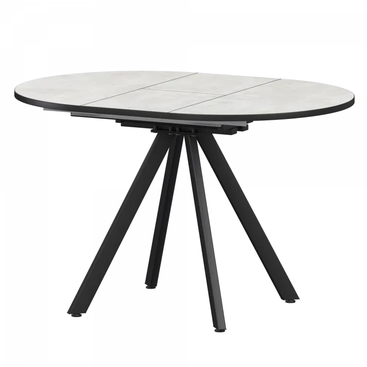 Стол раздвижной Байкал мини Байкал 800+300 (Н-3777) Лофт/Черный муар 800x800x750 Обеденные столы в пластике